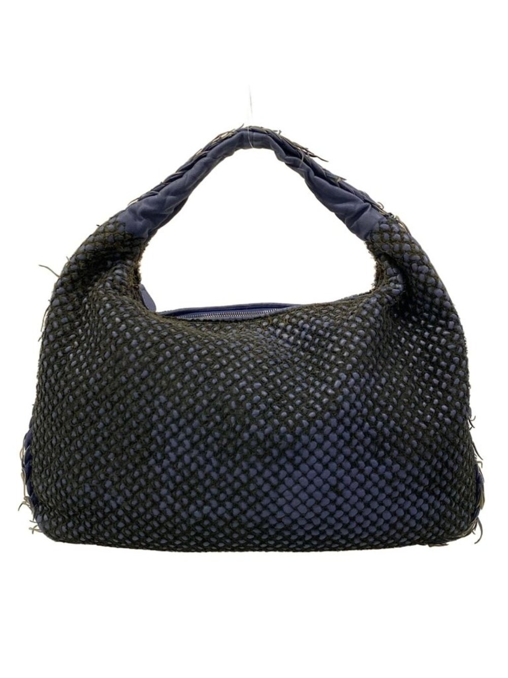 Bottega Veneta Shoulder Bag Intrecciato Navy Leather